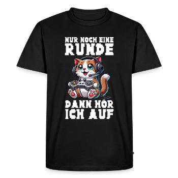 Encore un tour, puis j’écouterai les chats - T-shirt Premium bio Homme - noir - Devant - Nico (187cm)