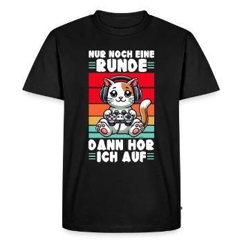 Encore un tour, puis j’écouterai les chats - T-shirt Premium bio Homme - noir - Devant - Nico (187cm)