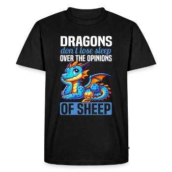 Dragon Creatures Medieval Dragon - Men's Premium Organic T-Shirt - black - Front - Nico (187cm)