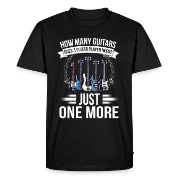 Bassiste, Guitariste, Guitare électrique - T-shirt Premium bio Homme - noir - Devant - Nico (187cm)