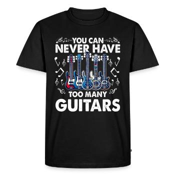 Bassiste, Guitariste, Guitare électrique - T-shirt Premium bio Homme - noir - Devant - Nico (187cm)