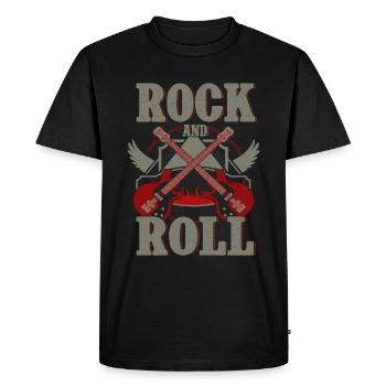 Bassiste, Guitariste, Guitare électrique - T-shirt Premium bio Homme - noir - Devant - Nico (187cm)