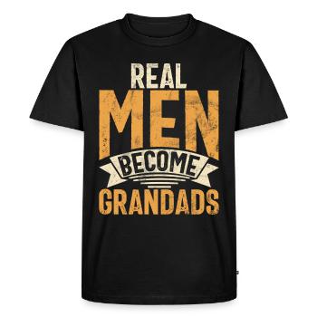 Grand-père Grand-père Pops Grand-parent - T-shirt Premium bio Homme - noir - Devant - Nico (187cm)