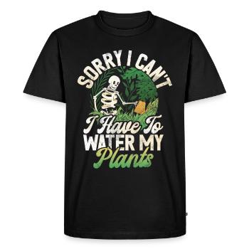 Garden Plants Gardener Garden Lover Planting - Men's Premium Organic T-Shirt - black - Front - Nico (187cm)