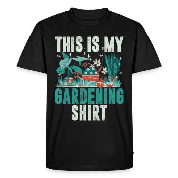 Garden Plants Gardener Garden Lover Planting - Men's Premium Organic T-Shirt - black - Front - Nico (187cm)