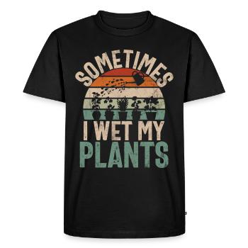 Garden Plants Gardener Garden Lover Planting - Men's Premium Organic T-Shirt - black - Front - Nico (187cm)