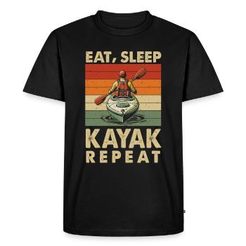 Kayak -Kayak -Paddle Lovers Kayak Adventure - Men's Premium Organic T-Shirt - black - Front - Nico (187cm)