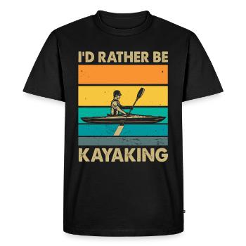 Kayak -Kayak -Paddle Lovers Kayak Adventure - Men's Premium Organic T-Shirt - black - Front - Nico (187cm)