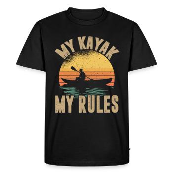 Kayak -Kayak -Paddle Lovers Kayak Adventure - Men's Premium Organic T-Shirt - black - Front - Nico (187cm)