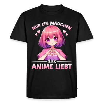 Juste une fille qui aime les mangas Kawaii animés - T-shirt Premium bio Homme - noir - Devant - Nico (187cm)