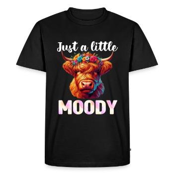Scottish Highland Cow Scotland Farm - Men's Premium Organic T-Shirt - black - Front - Nico (187cm)