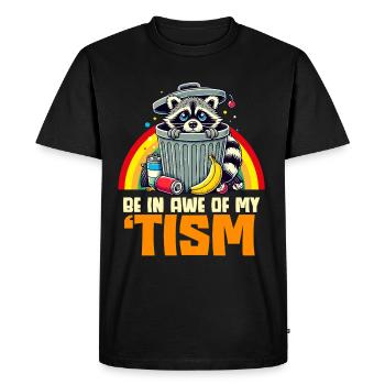 Soyez en admiration devant mes ratons laveurs autistes - T-shirt Premium bio Homme - noir - Devant - Nico (187cm)