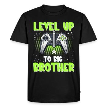 Monter de niveau Big Brother Console Gamer Elder - T-shirt Premium bio Homme - noir - Devant - Nico (187cm)