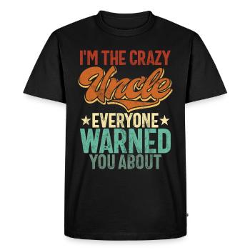 Best Uncle Proud Uncle Quote Humor - Men's Premium Organic T-Shirt - black - Front - Nico (187cm)