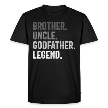 Best Uncle Proud Uncle Quote Humor - Men's Premium Organic T-Shirt - black - Front - Nico (187cm)