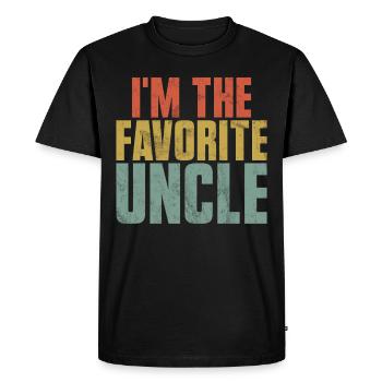 Best Uncle Proud Uncle Quote Humor - Men's Premium Organic T-Shirt - black - Front - Nico (187cm)