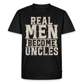 Best Uncle Proud Uncle Quote Humor - Men's Premium Organic T-Shirt - black - Front - Nico (187cm)