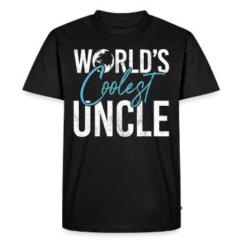Best Uncle Proud Uncle Quote Humor - Men's Premium Organic T-Shirt - black - Front - Nico (187cm)