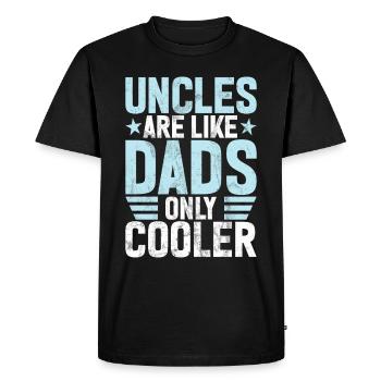 Best Uncle Proud Uncle Quote Humor - Men's Premium Organic T-Shirt - black - Front - Nico (187cm)