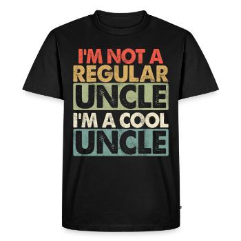 Best Uncle Proud Uncle Quote Humor - Men's Premium Organic T-Shirt - black - Front - Nico (187cm)