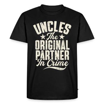 Best Uncle Proud Uncle Quote Humor - Men's Premium Organic T-Shirt - black - Front - Nico (187cm)