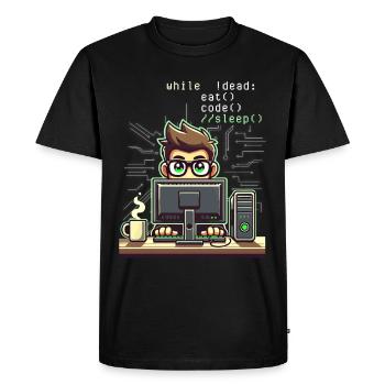 Programmer Computer Coding Software Developer - Men's Premium Organic T-Shirt - black - Front - Nico (187cm)