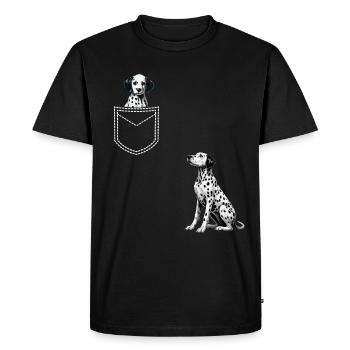 Dalmatien Chien Amoureux Propriétaire de Chien - T-shirt Premium bio Homme - noir - Devant - Nico (187cm)