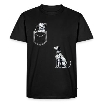 Dalmatien Chien Amoureux Propriétaire de Chien - T-shirt Premium bio Homme - noir - Devant - Nico (187cm)
