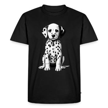 Dalmatien Chien Amoureux Propriétaire de Chien - T-shirt Premium bio Homme - noir - Devant - Nico (187cm)