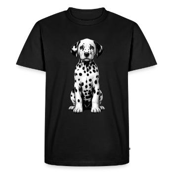 Dalmatien Chien Amoureux Propriétaire de Chien - T-shirt Premium bio Homme - noir - Devant - Nico (187cm)