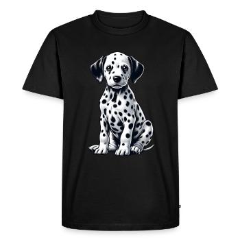 Dalmatien Chien Amoureux Propriétaire de Chien - T-shirt Premium bio Homme - noir - Devant - Nico (187cm)