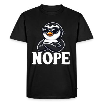 Penguins Bird Lover Penguin Enthusiast - Men's Premium Organic T-Shirt - black - Front - Nico (187cm)