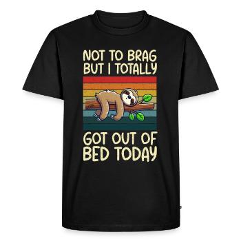 Paresseux, Amoureux des animaux, Amoureux des paresseux, Paresseux - T-shirt Premium bio Homme - noir - Devant - Nico (187cm)