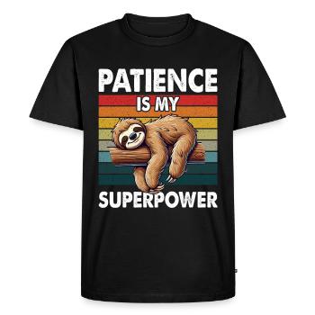 Paresseux, Amoureux des animaux, Amoureux des paresseux, Paresseux - T-shirt Premium bio Homme - noir - Devant - Nico (187cm)