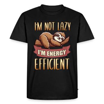 Paresseux, Amoureux des animaux, Amoureux des paresseux, Paresseux - T-shirt Premium bio Homme - noir - Devant - Nico (187cm)