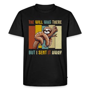 Paresseux, Amoureux des animaux, Amoureux des paresseux, Paresseux - T-shirt Premium bio Homme - noir - Devant - Nico (187cm)