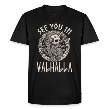 Viking Dieux nordiques Mythologie Nordman - T-shirt Premium bio Homme - noir - Devant - Nico (187cm)