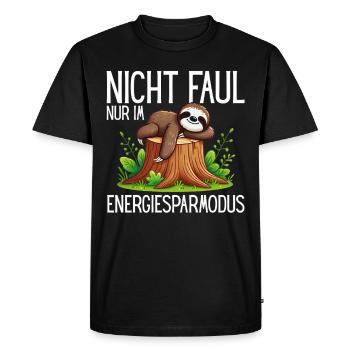 paresseux paresseux paresseux amant paresseux - T-shirt Premium bio Homme - noir - Devant - Nico (187cm)