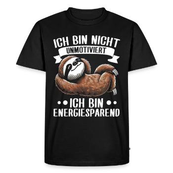 paresseux paresseux paresseux amant paresseux - T-shirt Premium bio Homme - noir - Devant - Nico (187cm)