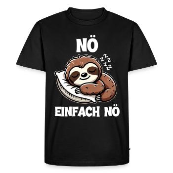 paresseux paresseux paresseux amant paresseux - T-shirt Premium bio Homme - noir - Devant - Nico (187cm)