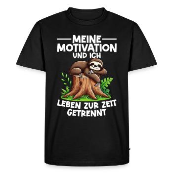 paresseux paresseux paresseux amant paresseux - T-shirt Premium bio Homme - noir - Devant - Nico (187cm)