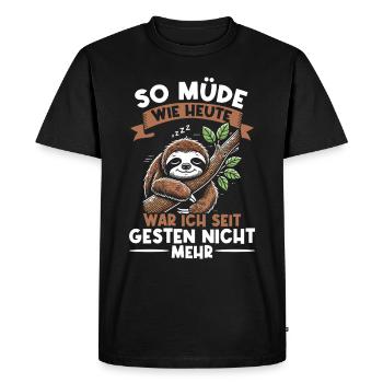 paresseux paresseux paresseux amant paresseux - T-shirt Premium bio Homme - noir - Devant - Nico (187cm)