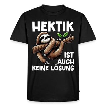 paresseux paresseux paresseux amant paresseux - T-shirt Premium bio Homme - noir - Devant - Nico (187cm)