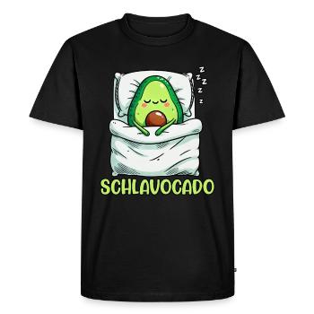 Schlavocado Avocado Sleep Lover Kawaii Avocado - Men's Premium Organic T-Shirt - black - Front - Nico (187cm)