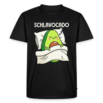 Schlavocado Avocado Sleep Lover Kawaii Avocado - Men's Premium Organic T-Shirt - black - Front - Nico (187cm)