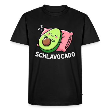 Schlavocado Avocado Sleep Lover Kawaii Avocado - Men's Premium Organic T-Shirt - black - Front - Nico (187cm)