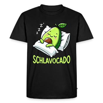 Schlavocado Avocado Sleep Lover Kawaii Avocado - Men's Premium Organic T-Shirt - black - Front - Nico (187cm)