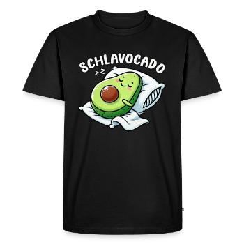 Schlavocado Avocado Sleep Lover Kawaii Avocado - Men's Premium Organic T-Shirt - black - Front - Nico (187cm)