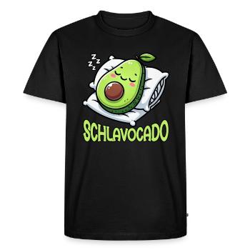 Schlavocado Avocado Sleep Lover Kawaii Avocado - Men's Premium Organic T-Shirt - black - Front - Nico (187cm)