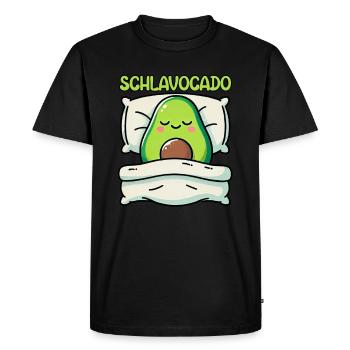 Schlavocado Avocado Sleep Lover Kawaii Avocado - Men's Premium Organic T-Shirt - black - Front - Nico (187cm)